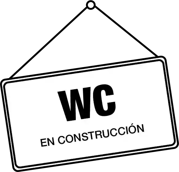 Cartel colgante: WC en construcción
